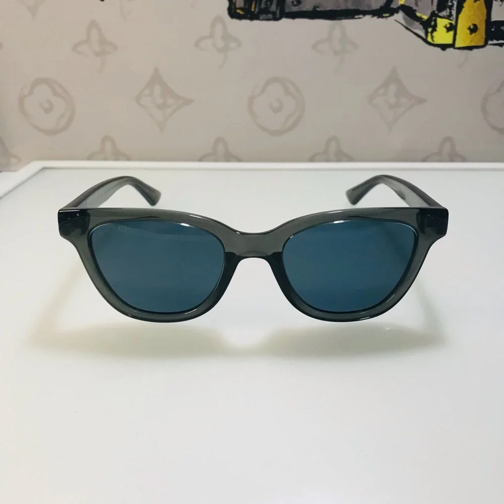 BRAND NEW GUCCI SUNGLASSES GG1116S 003 Clear Gray- Blue Lenses 51-145 Italy